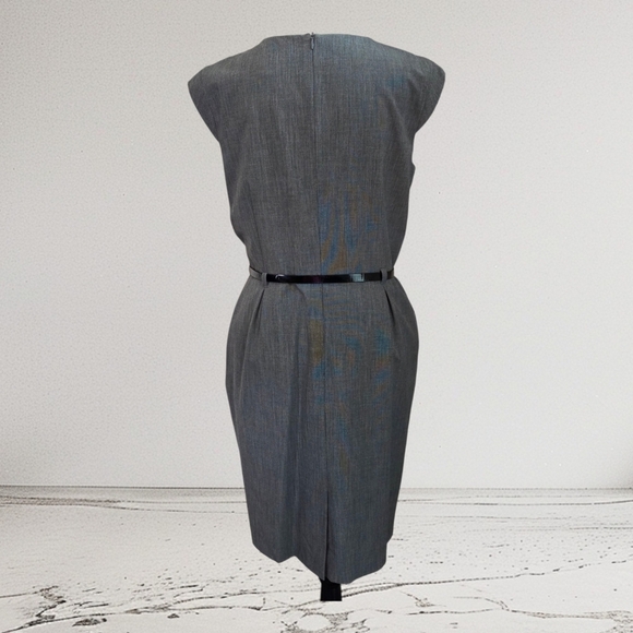 Simons Charcoal Gray Midi Dress With Pockets And Cap Sleeves Size 10 - Picture 4 of 7